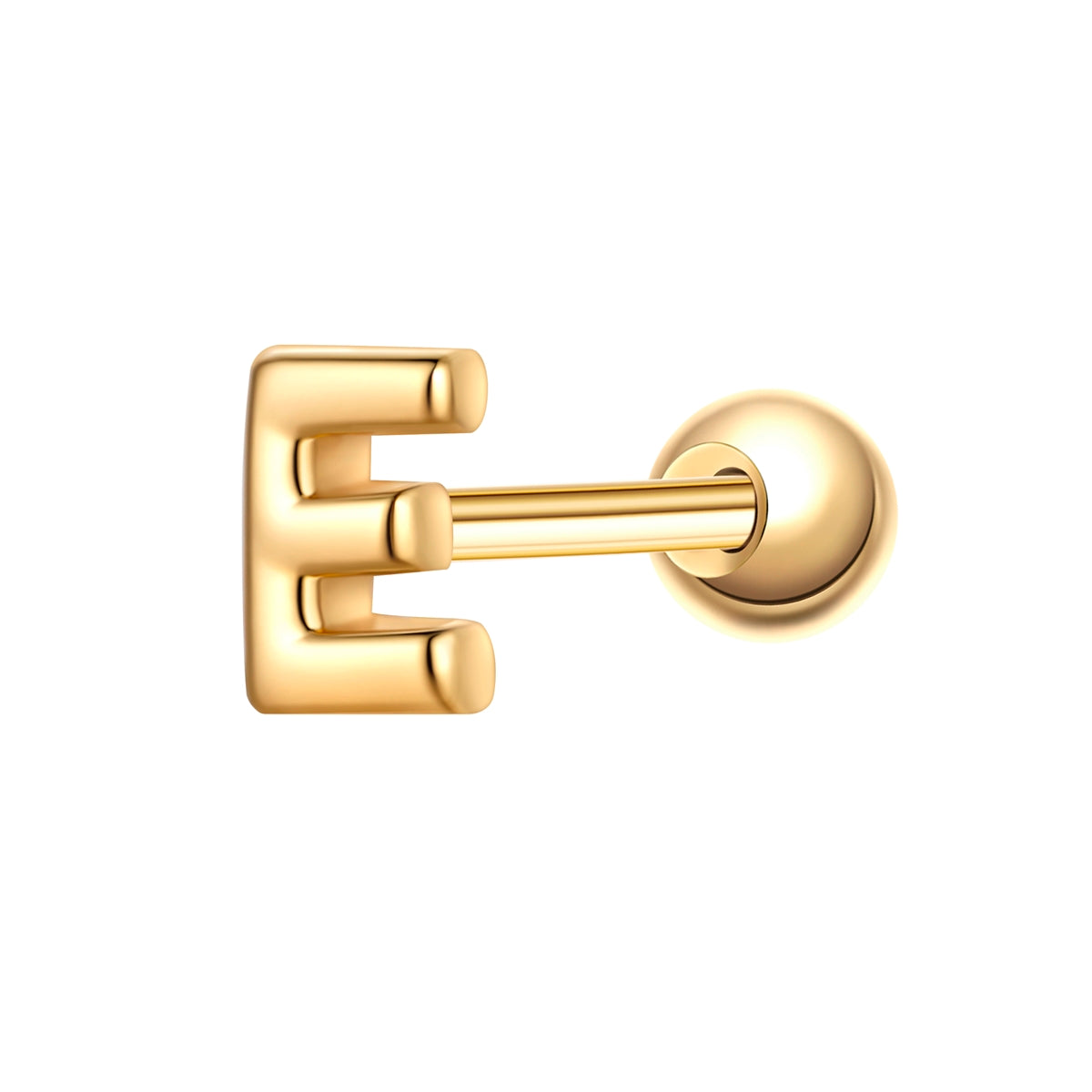 Piercing Buchstabe E gold