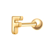 Piercing Buchstabe F gold