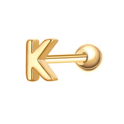 Piercing Buchstabe K gold