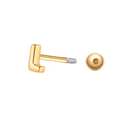 Piercing Buchstabe L gold
