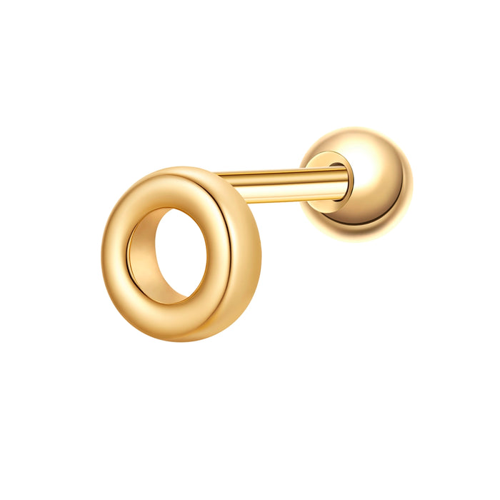 Piercing Buchstabe O gold