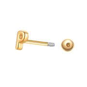 Piercing Buchstabe P gold