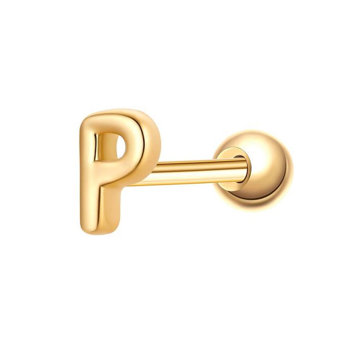 Piercing Buchstabe P gold