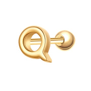 Piercing Buchstabe Q gold