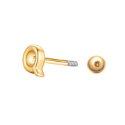 Piercing Buchstabe Q gold