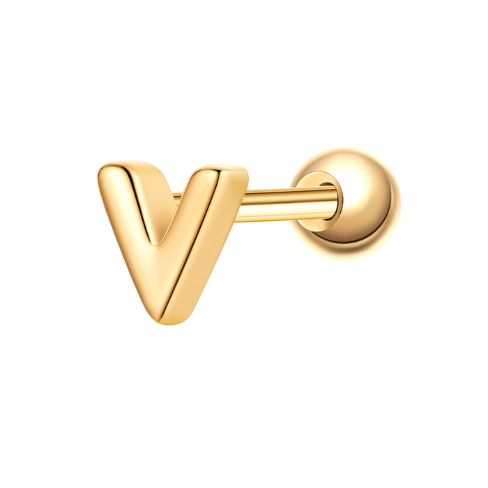 Piercing Buchstabe V gold