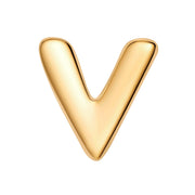 Piercing Buchstabe V gold