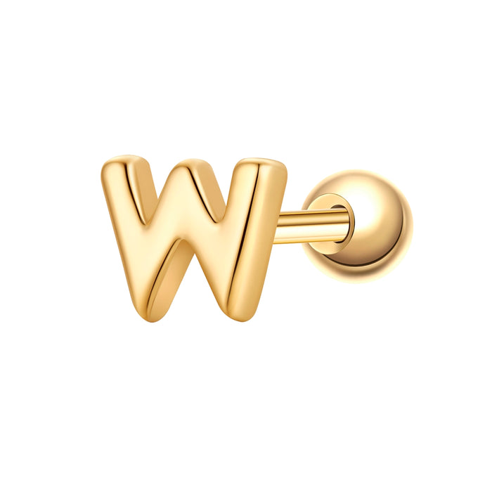 Piercing Buchstabe W gold