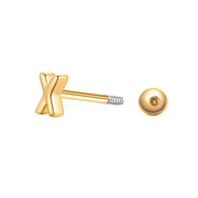 Piercing Buchstabe X gold