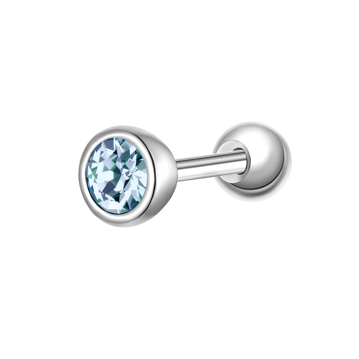 Piercing mit Geburtsstein März