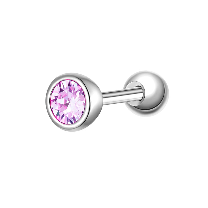 Piercing mit Geburtsstein Juni violett