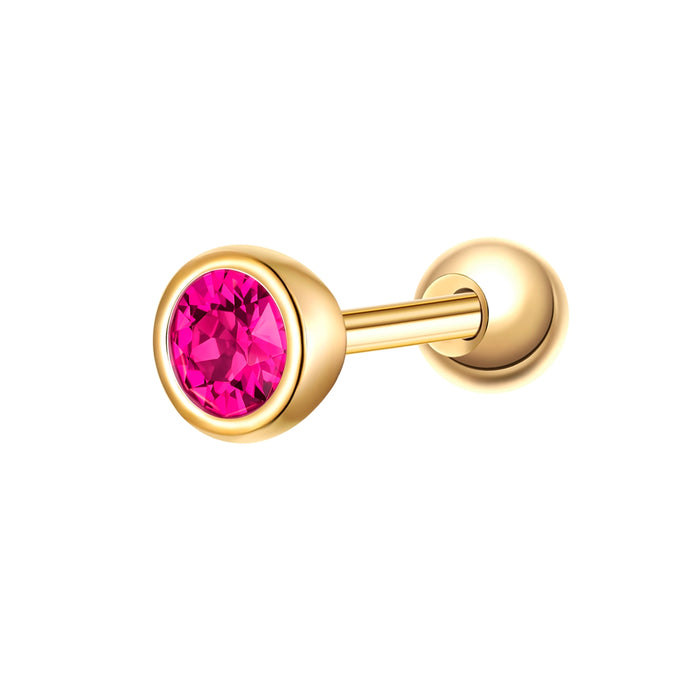 Piercing gold mit Geburtsstein Juli