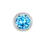Piercing mit Geburtsstein Dezember blau