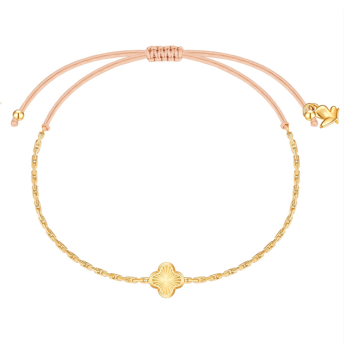 Textil-Armband Clover gold
