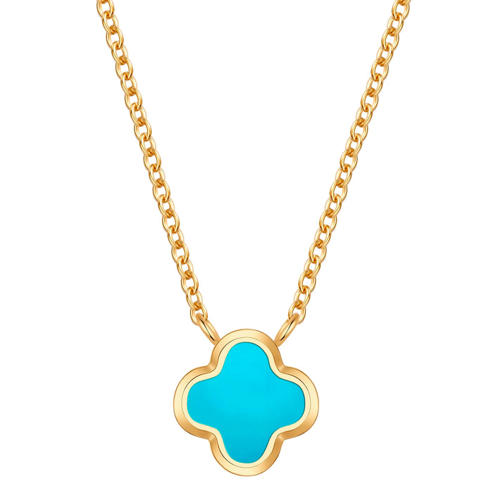 Kette Clover Türkis (synth.)