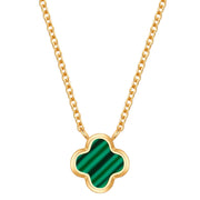 Kette Clover Malachit (synth.)