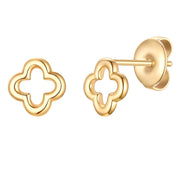 Ohrstecker Clover gelbgold aus Edelstahl vergoldet