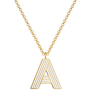 Halskette White Letters A gold