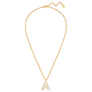 Halskette White Letters A gold