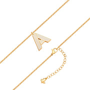 Halskette White Letters A gold
