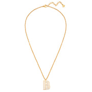 Halskette White Letters B gold