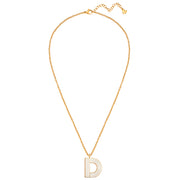 Halskette White Letters D gold