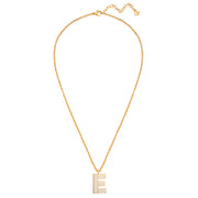 Halskette White Letters E gold