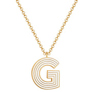 Halskette White Letters G gold