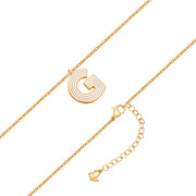 Halskette White Letters G gold