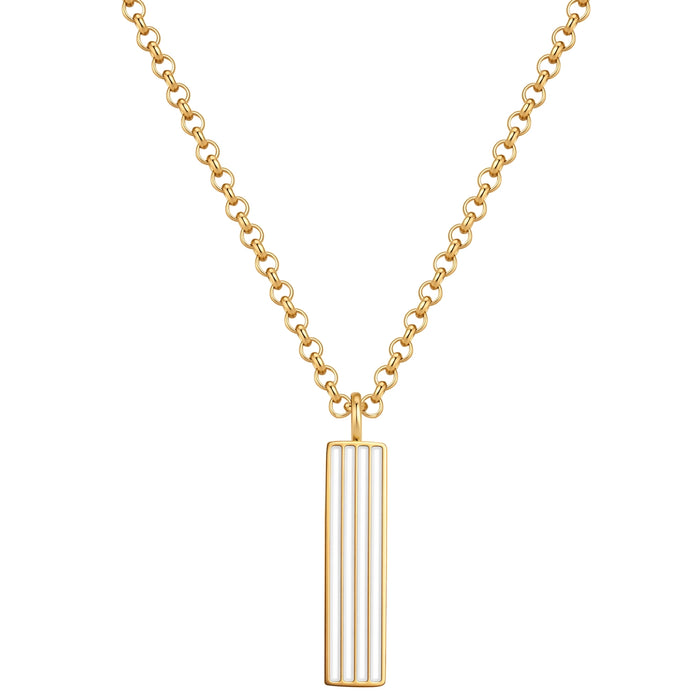 Halskette White Letters I gold