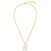 Halskette White Letters K gold