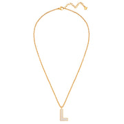 Halskette White Letters L gold – Ansicht 3