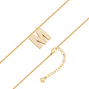 Halskette White Letters M gold