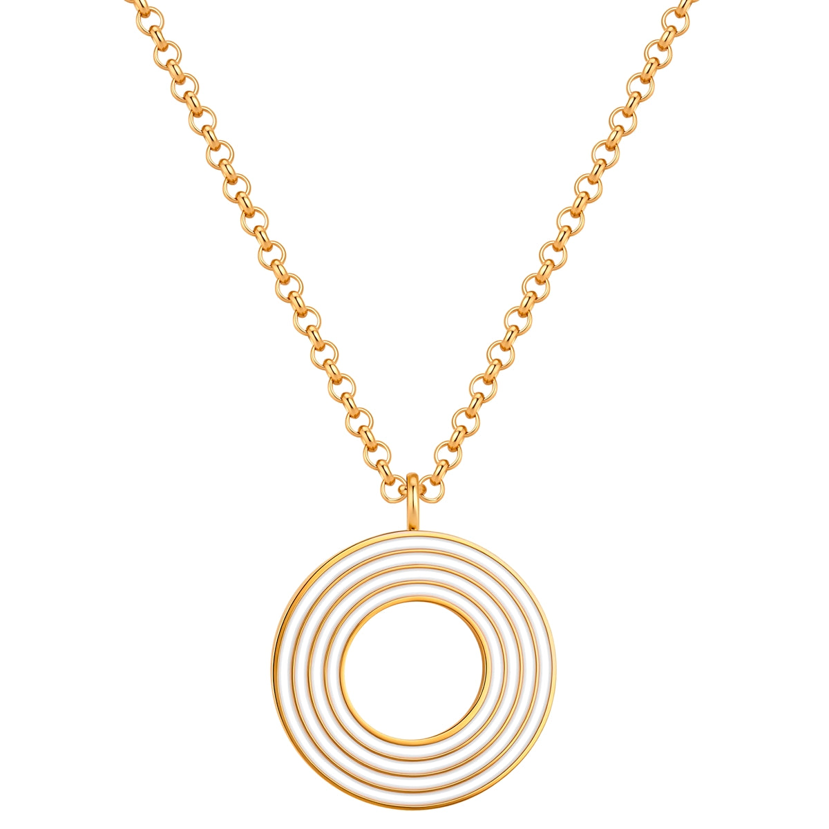 Halskette White Letters O gold