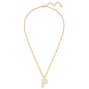 Halskette White Letters P gold