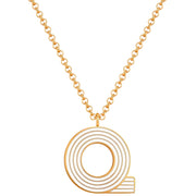 Halskette White Letters Q gold