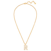 Halskette White Letters R gold