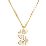 Halskette White Letters S gold