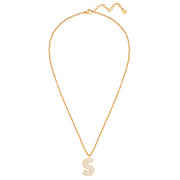 Halskette White Letters S gold