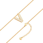 Halskette White Letters V gold