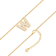 Halskette White Letters W gold