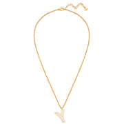 Halskette White Letters Y gold