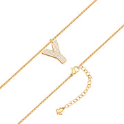 Halskette White Letters Y gold