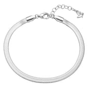 Silbernes Schlangenarmband aus Edelstahl