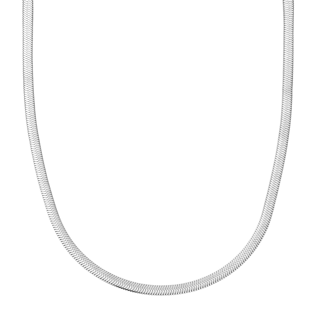 Silberne Schlangenkette aus Edelstahl