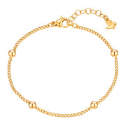 Panzerarmband mit Kugeln gold