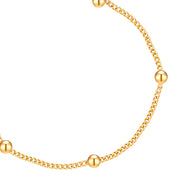 Panzerarmband mit Kugeln gold