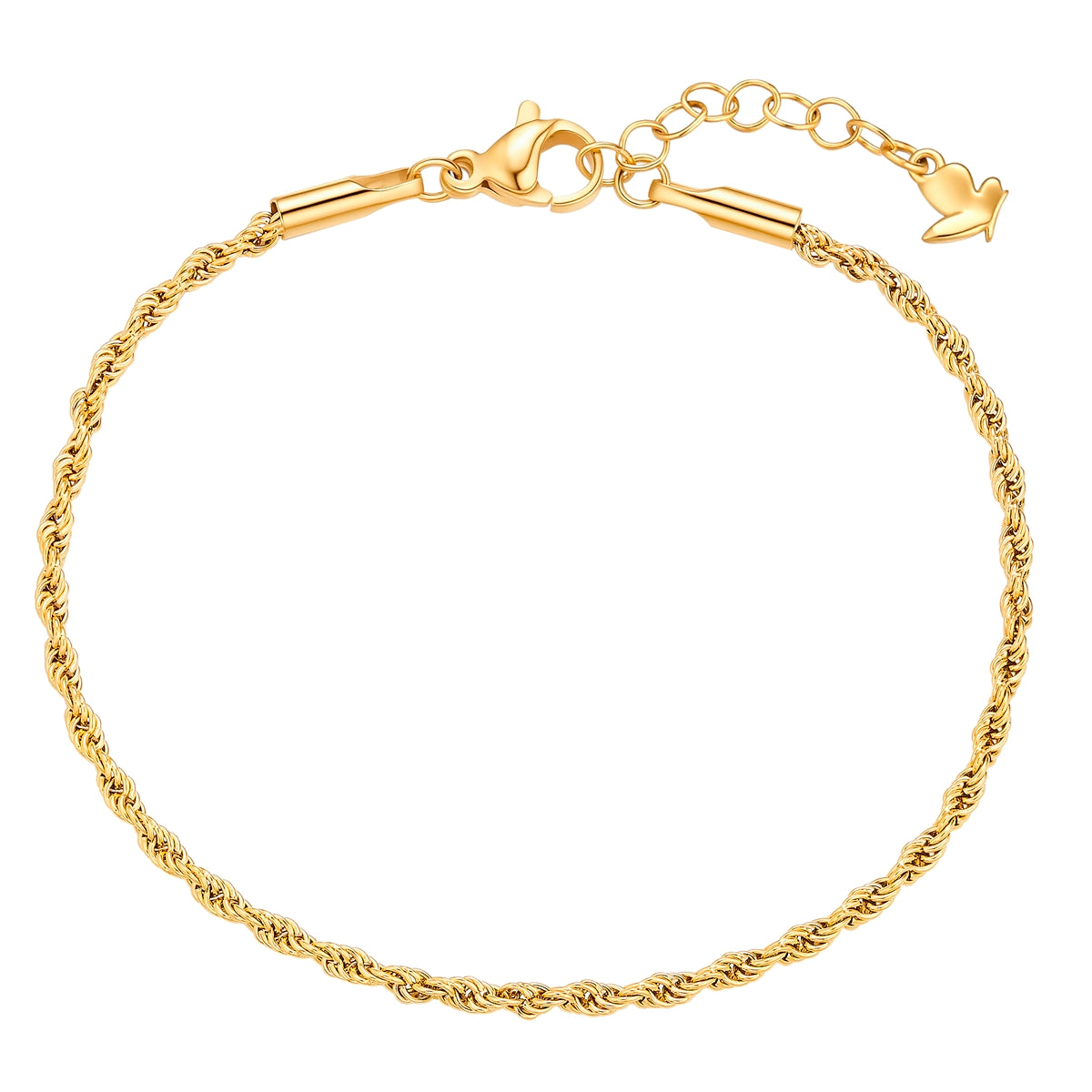 Kordel-Armband gold aus Edelstahl vergoldet