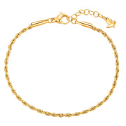 Kordel-Armband gold aus Edelstahl vergoldet