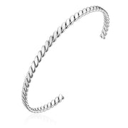 Armreif gedreht silber
